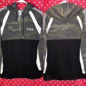 Vs Pink Camo Half Zip Hoodie